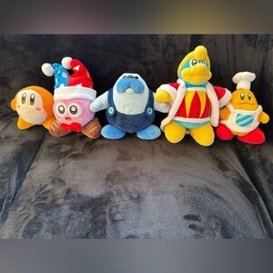 5 Kirby Nintendo character stuffies plush very good used condition NES